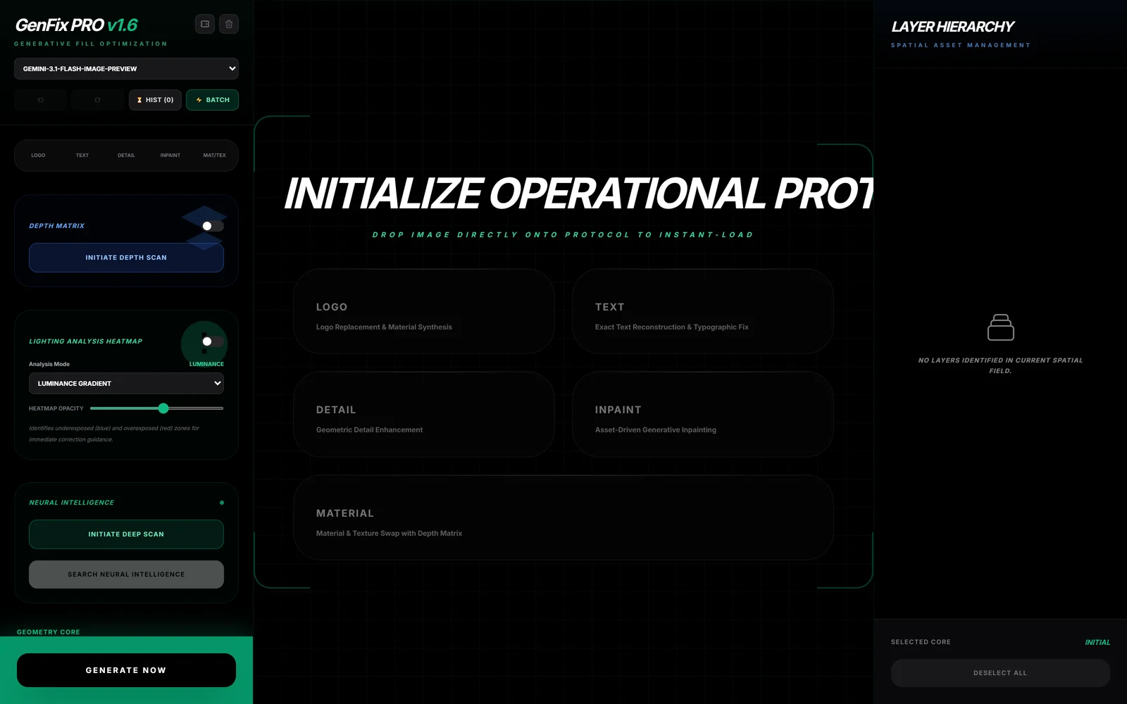 GenFix PRO's master-plate workspace.